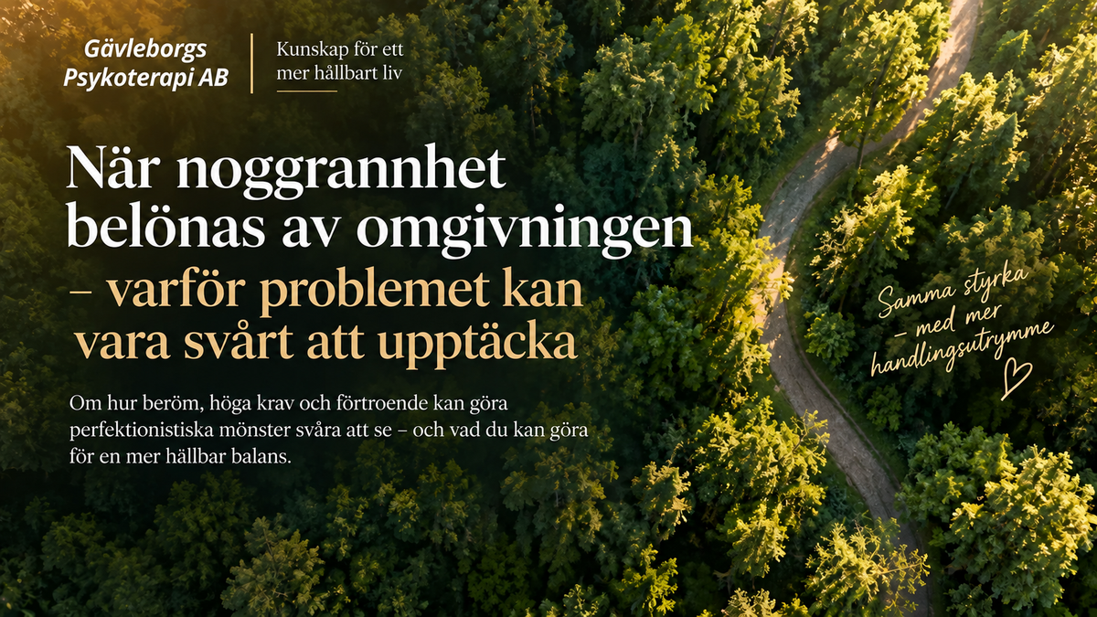 När noggrannhet belönas av omgivningen – varför problemet kan vara svårt att upptäcka