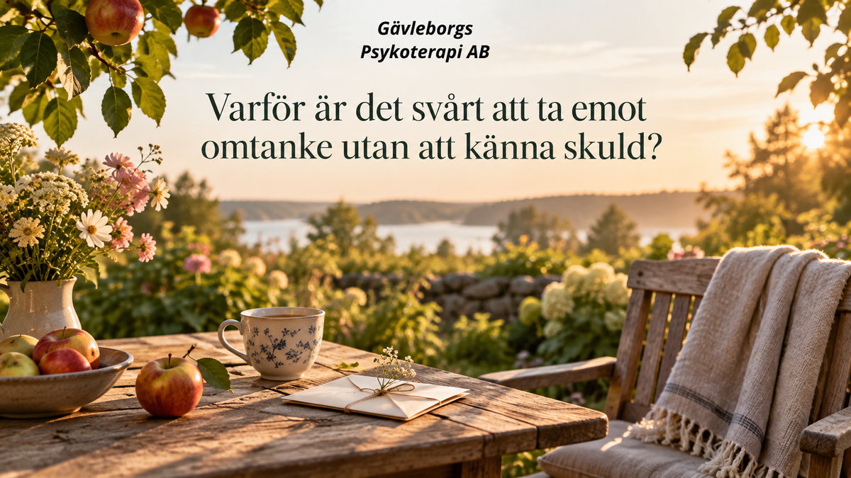 Varför är det svårt att ta emot omtanke utan att känna skuld?