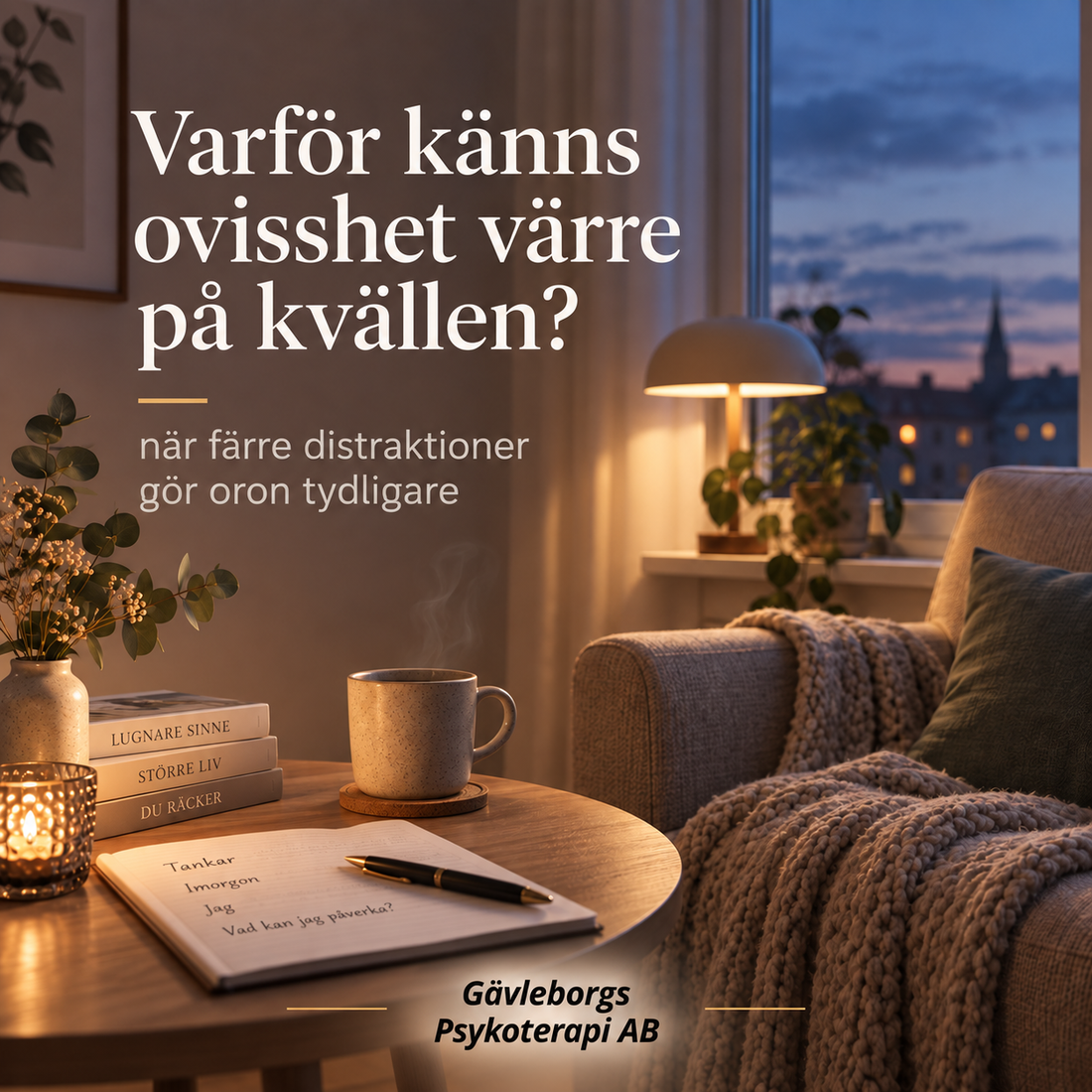 Varför känns ovisshet värre på kvällen? – när färre distraktioner gör oron tydligare