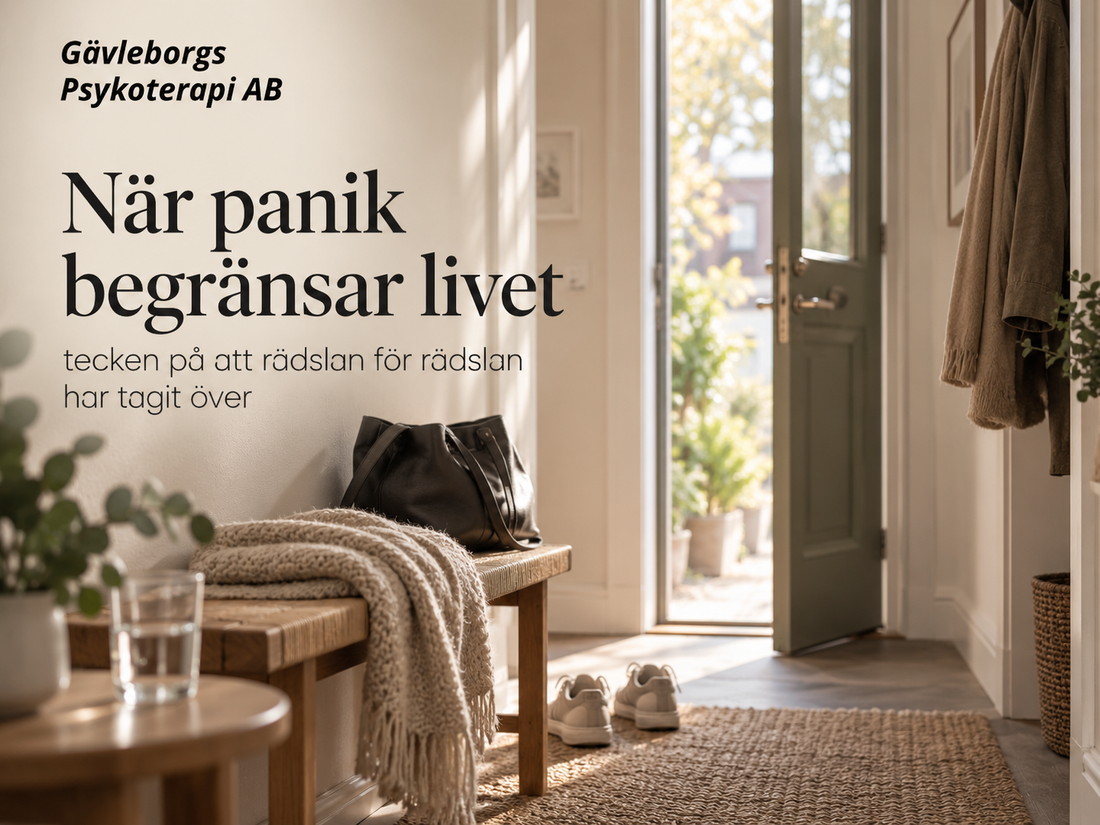 När panik begränsar livet – tecken på att rädslan för rädslan har tagit över