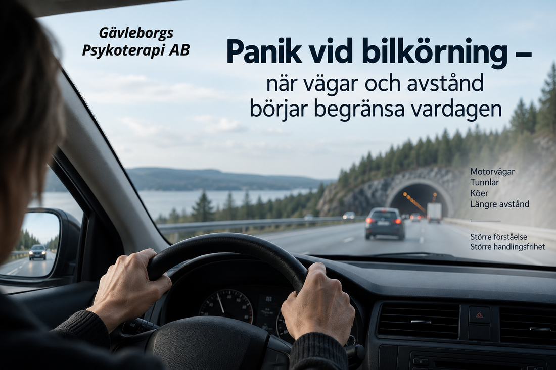 Panik vid bilkörning – när vägar och avstånd börjar begränsa vardagen