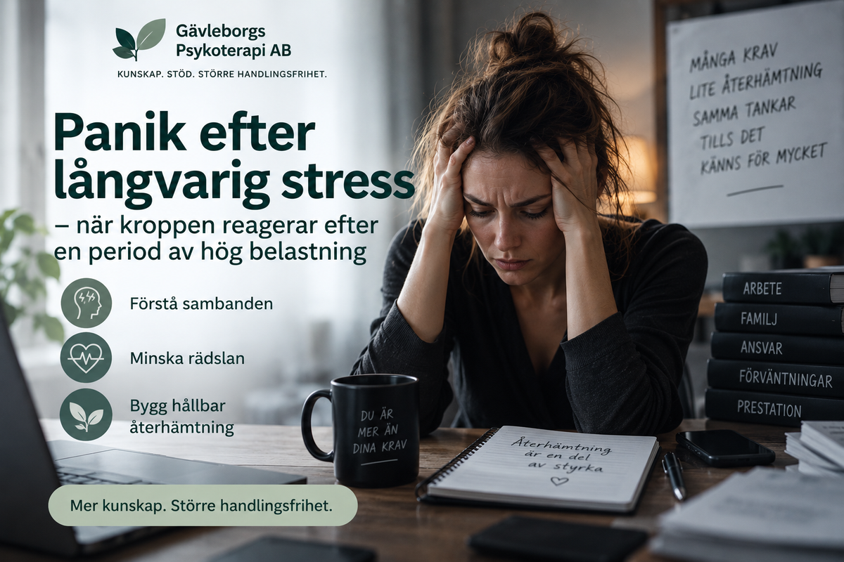 Panik efter långvarig stress – när kroppen reagerar efter en period av hög belastning