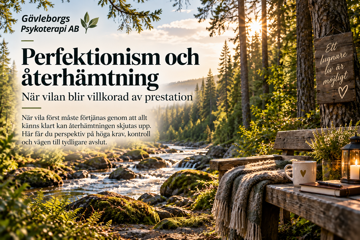 Perfektionism och återhämtning – när vilan blir villkorad av prestation
