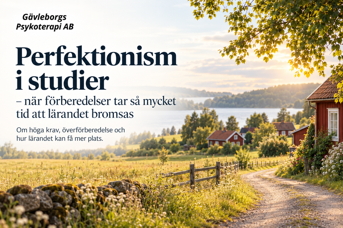 Perfektionism i studier – när förberedelser tar så mycket tid att lärandet bromsas