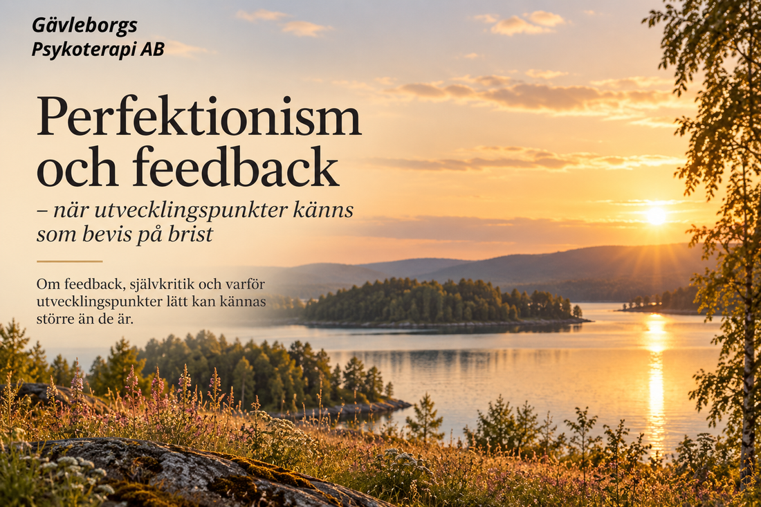 Perfektionism och feedback – när utvecklingspunkter känns som bevis på brist