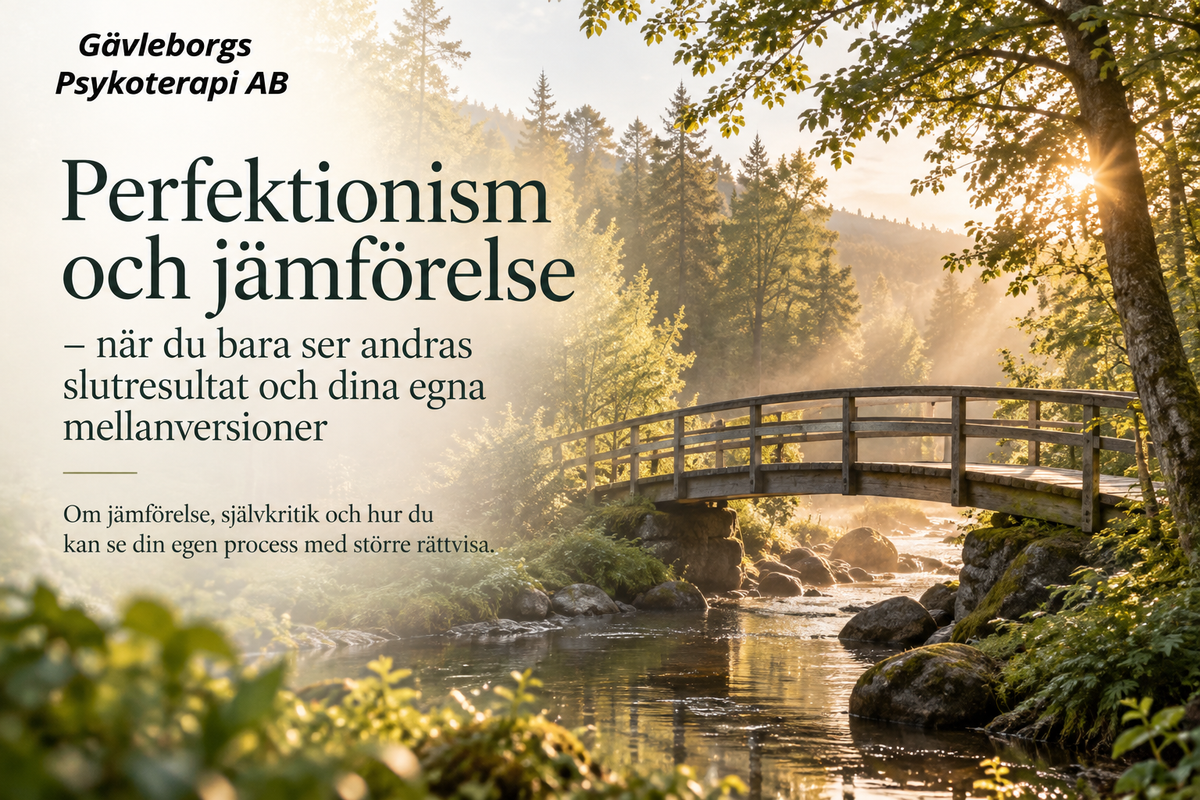 Perfektionism och jämförelse – när du bara ser andras slutresultat och dina egna mellanversioner