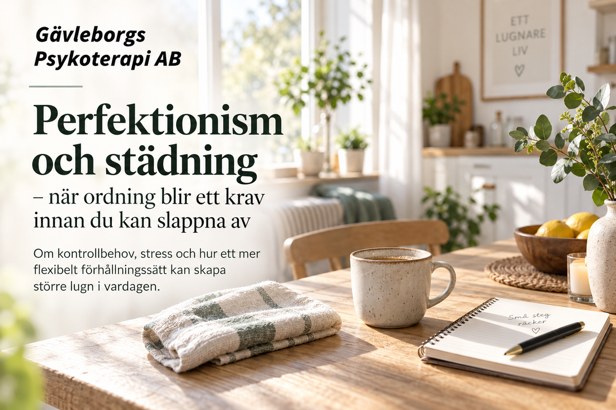 Perfektionism och städning – när ordning blir ett krav innan du kan slappna av