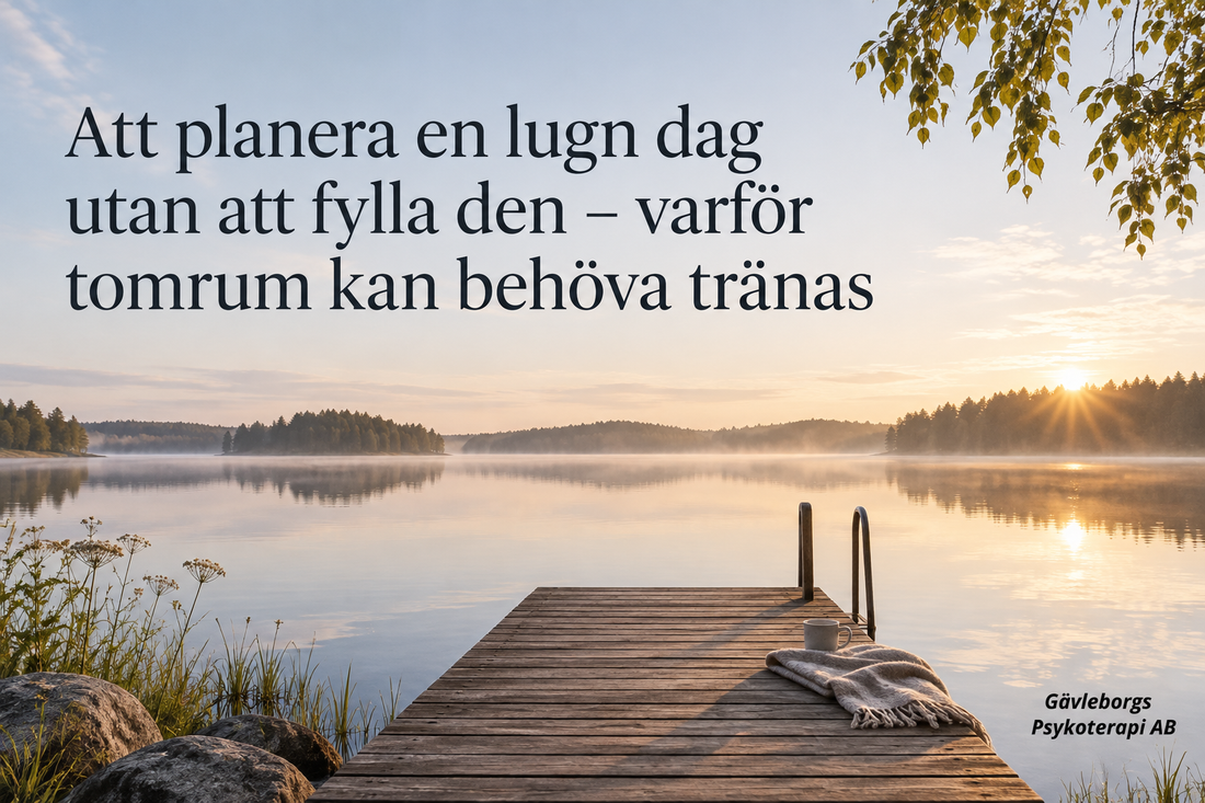 Att planera en lugn dag utan att fylla den – varför tomrum kan behöva tränas