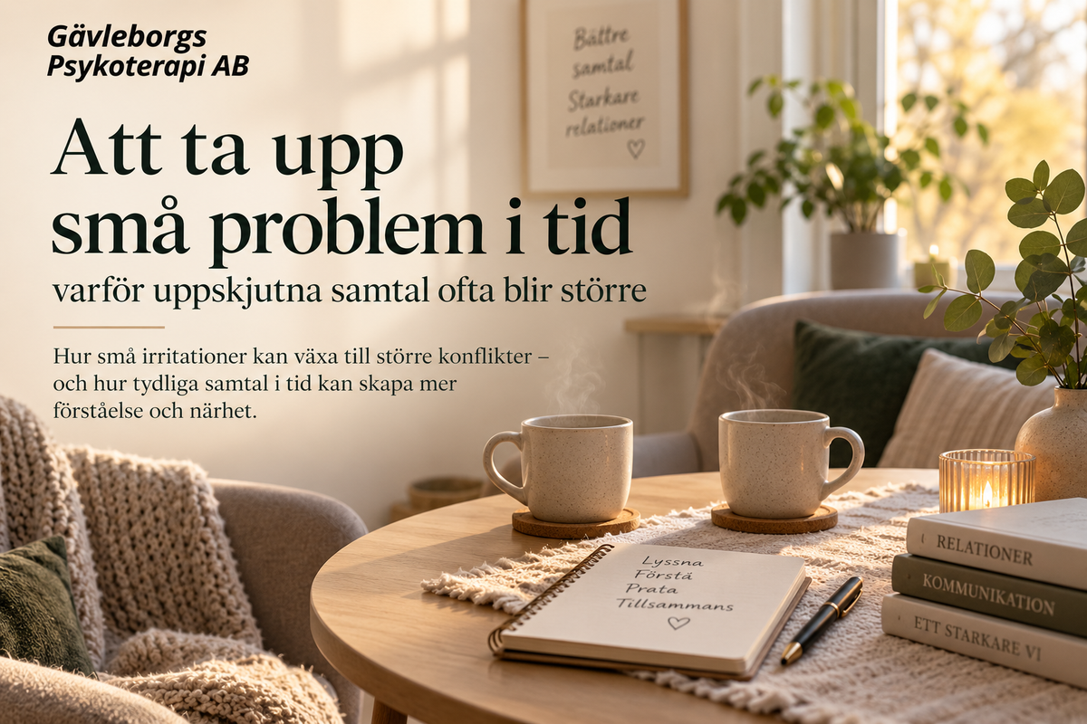 Att ta upp små problem i tid – varför uppskjutna samtal ofta blir större