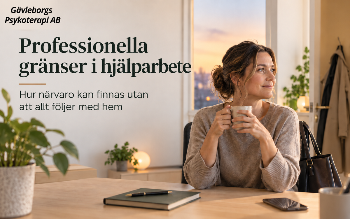 Professionella gränser i hjälparbete – hur närvaro kan finnas utan att allt följer med hem