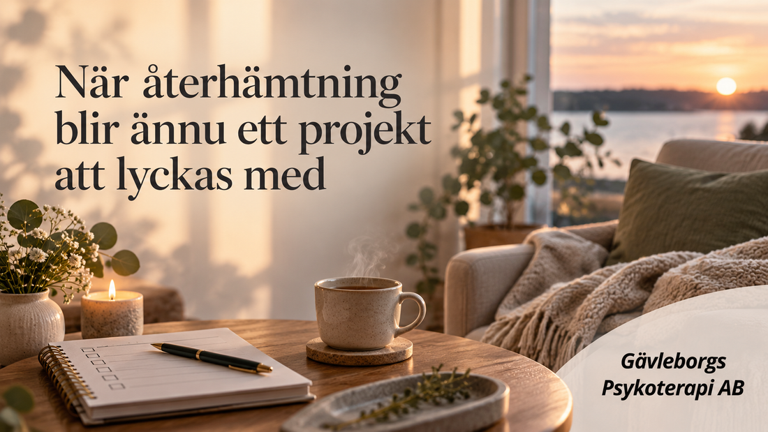 När återhämtning blir ännu ett projekt att lyckas med