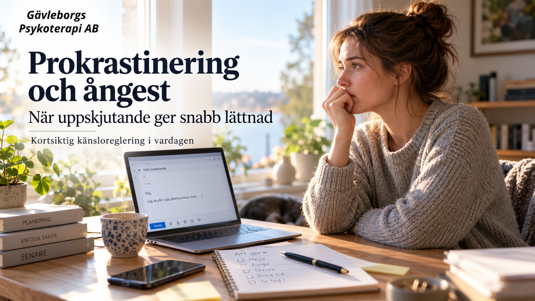 Prokrastinering och ångest – när uppskjutande fungerar som kortsiktig känsloreglering