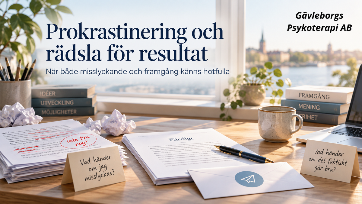 Prokrastinering och rädsla för resultat – när både misslyckande och framgång känns hotfulla