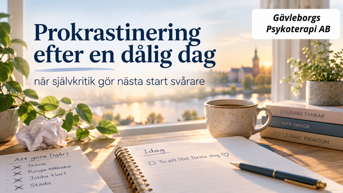 Prokrastinering efter en dålig dag – när självkritik gör nästa start svårare
