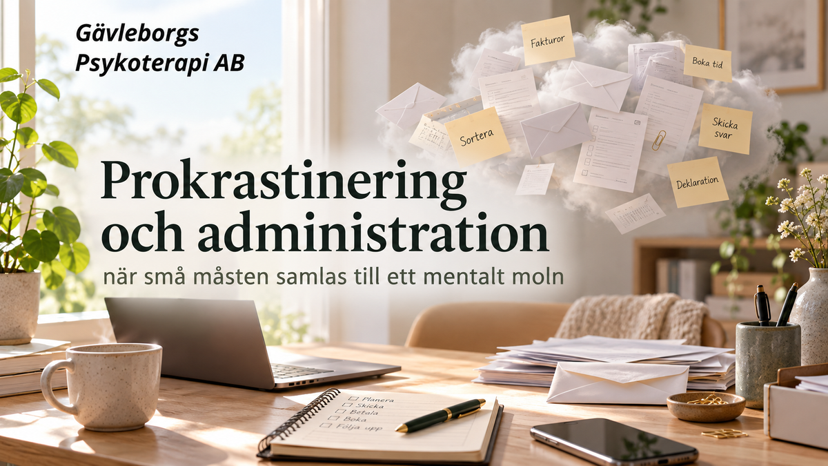 Prokrastinering och administration – när små måsten samlas till ett mentalt moln