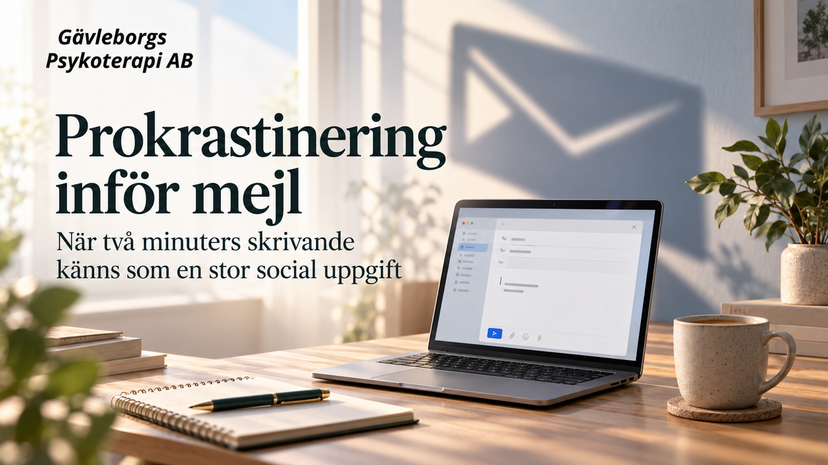 Prokrastinering inför mejl – när två minuters skrivande känns som en stor social uppgift