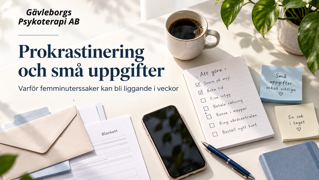 Prokrastinering och små uppgifter – varför femminuterssaker kan bli liggande i veckor