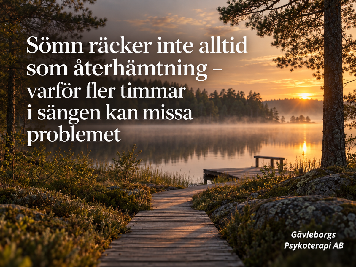 Sömn räcker inte alltid som återhämtning – varför fler timmar i sängen kan missa problemet