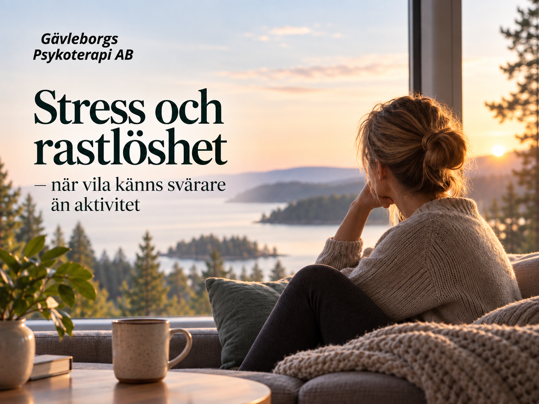 Stress och rastlöshet – när vila känns svårare än aktivitet