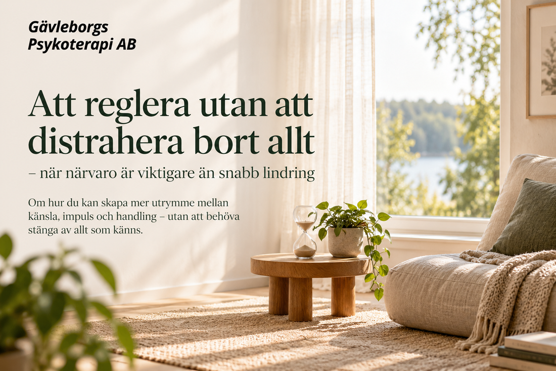 Att reglera utan att distrahera bort allt – när närvaro är viktigare än snabb lindring