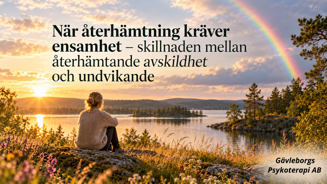 När återhämtning kräver ensamhet – skillnaden mellan återhämtande avskildhet och undvikande