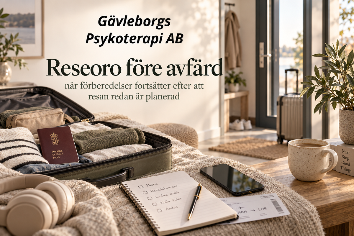 Reseoro före avfärd – när förberedelser fortsätter efter att resan redan är planerad