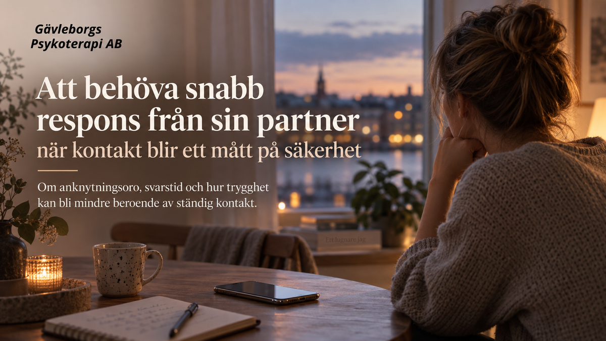 Att behöva snabb respons från sin partner – när kontakt blir ett mått på säkerhet
