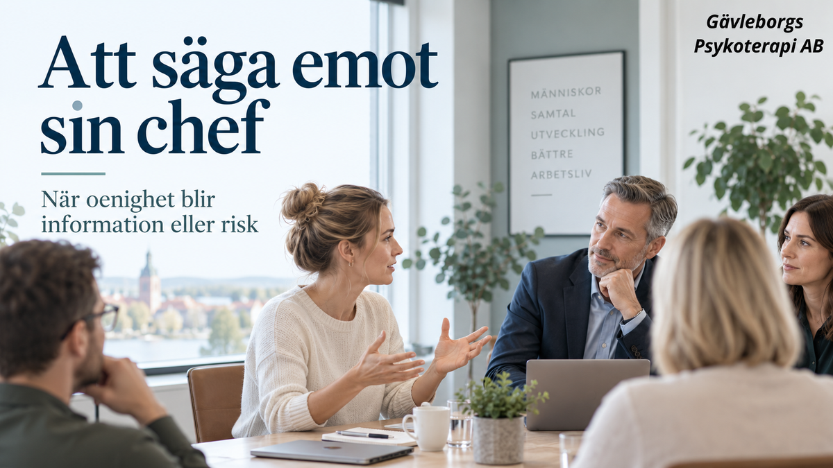 Att säga emot sin chef – vad som avgör om oenighet blir information eller risk