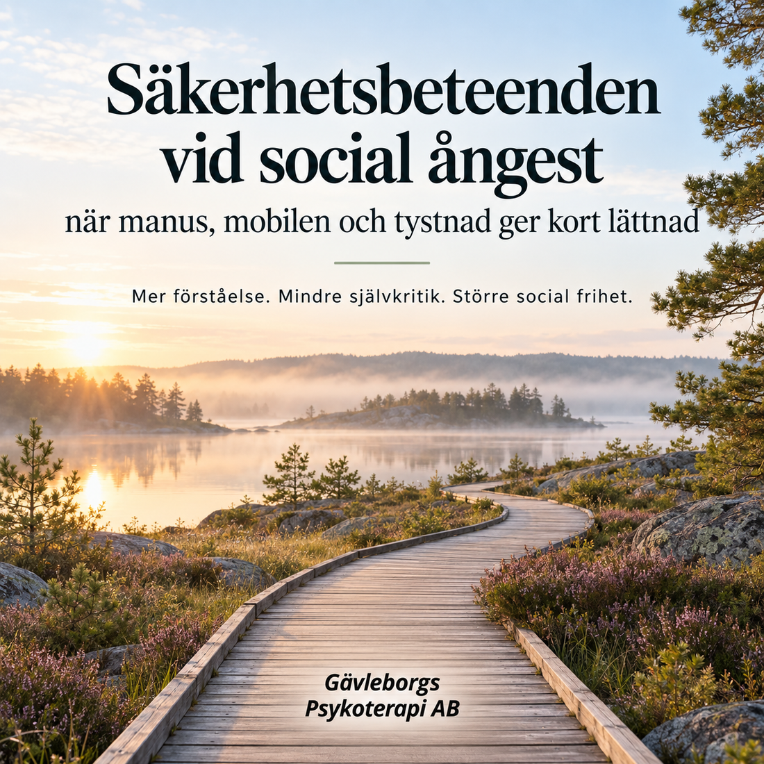 Säkerhetsbeteenden vid social ångest – när manus, mobilen och tystnad ger kort lättnad