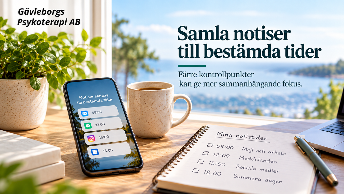 Att samla notiser till bestämda tider – när färre kontrollpunkter kan ge mer sammanhängande fokus