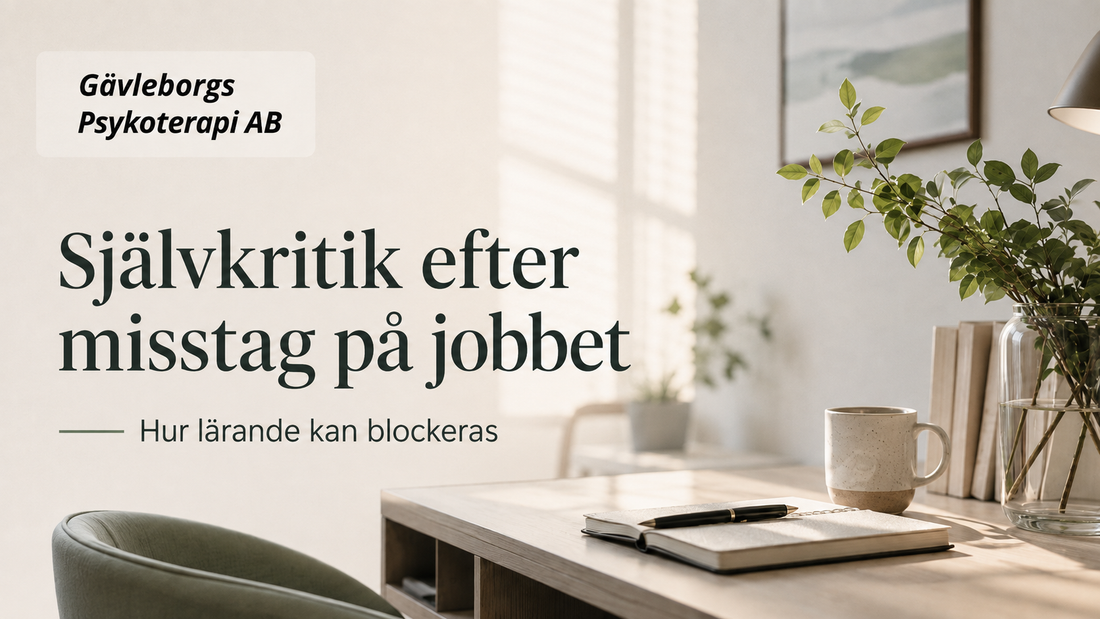 Självkritik efter misstag på jobbet – hur lärande kan blockeras