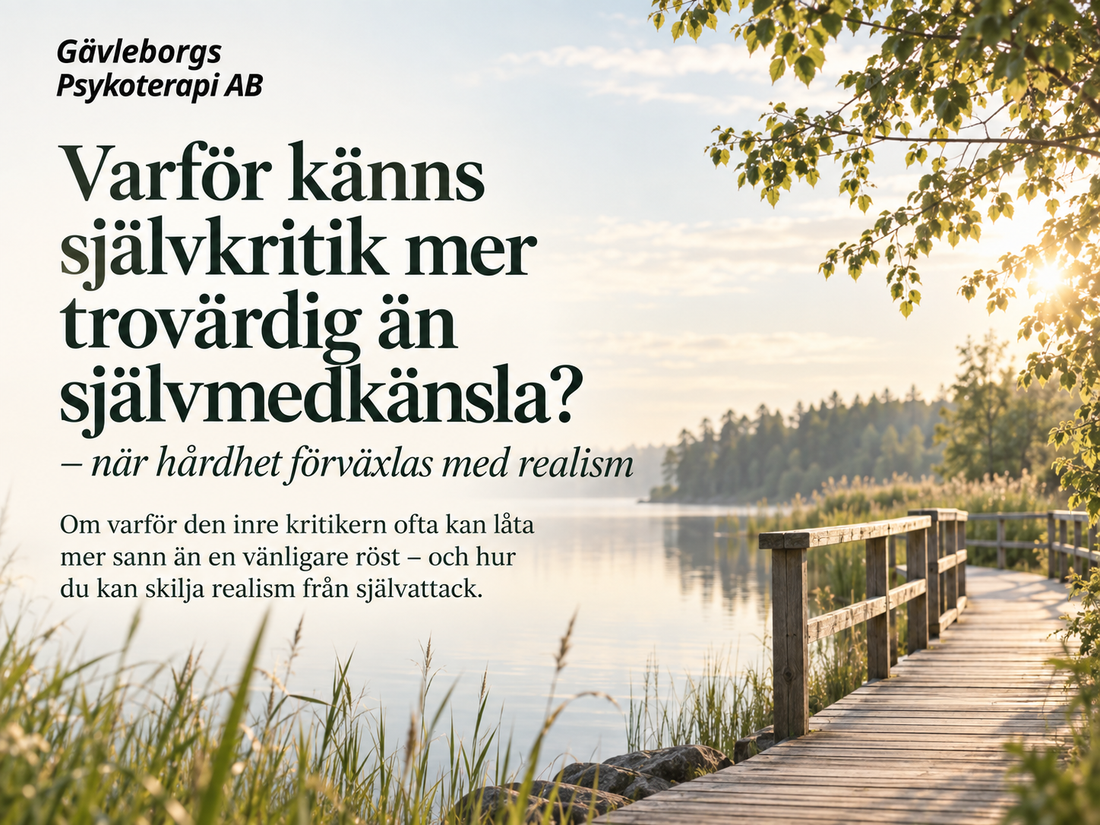 Varför känns självkritik mer trovärdig än självmedkänsla? – när hårdhet förväxlas med realism