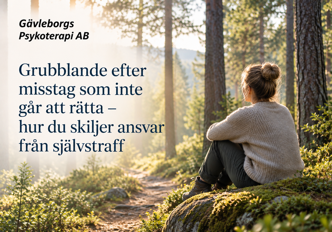 Grubblande efter misstag som inte går att rätta – hur du skiljer ansvar från självstraff