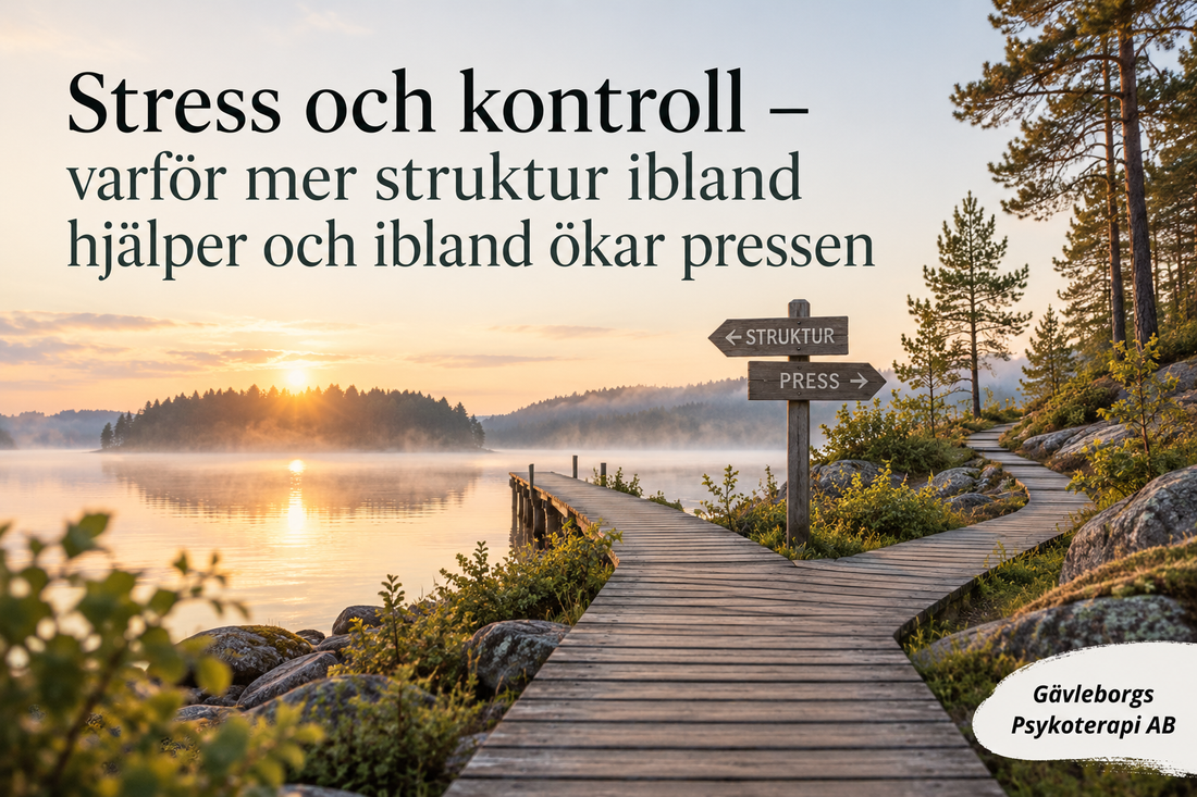Stress och kontroll – varför mer struktur ibland hjälper och ibland ökar pressen