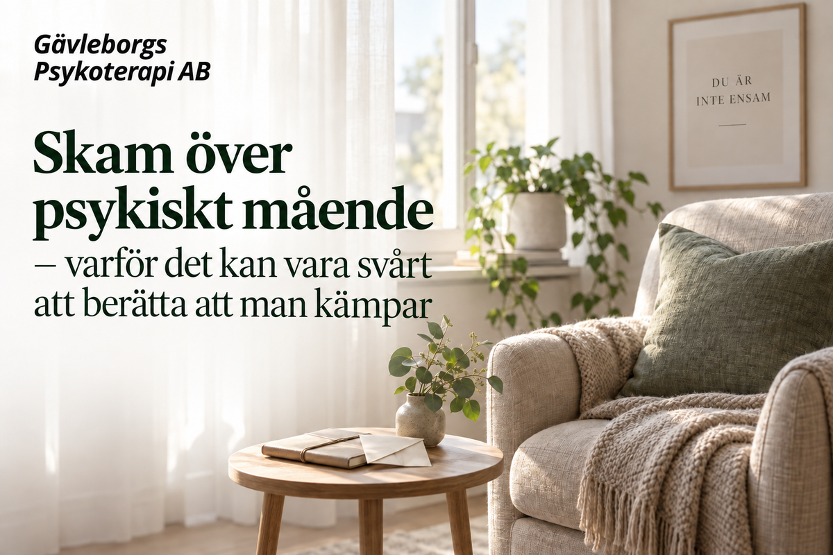 Skam över psykiskt mående – varför det kan vara svårt att berätta att man kämpar