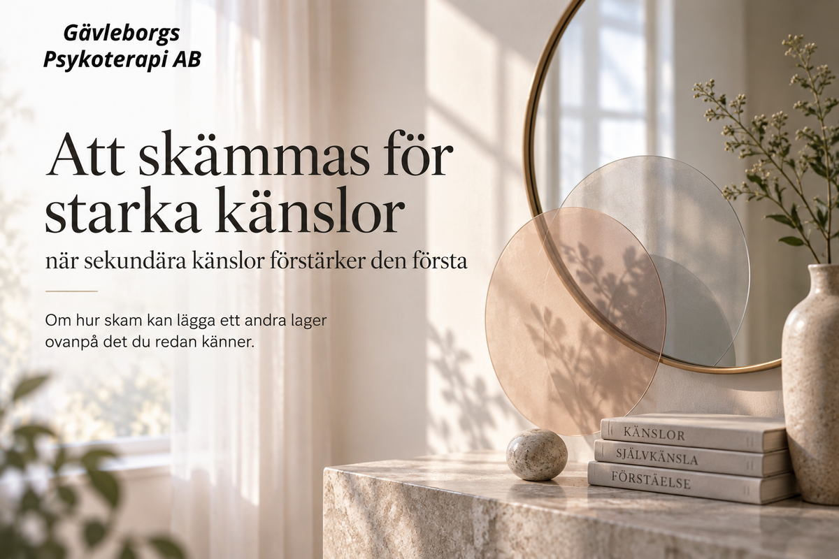 Att skämmas för starka känslor – när sekundära känslor förstärker den första