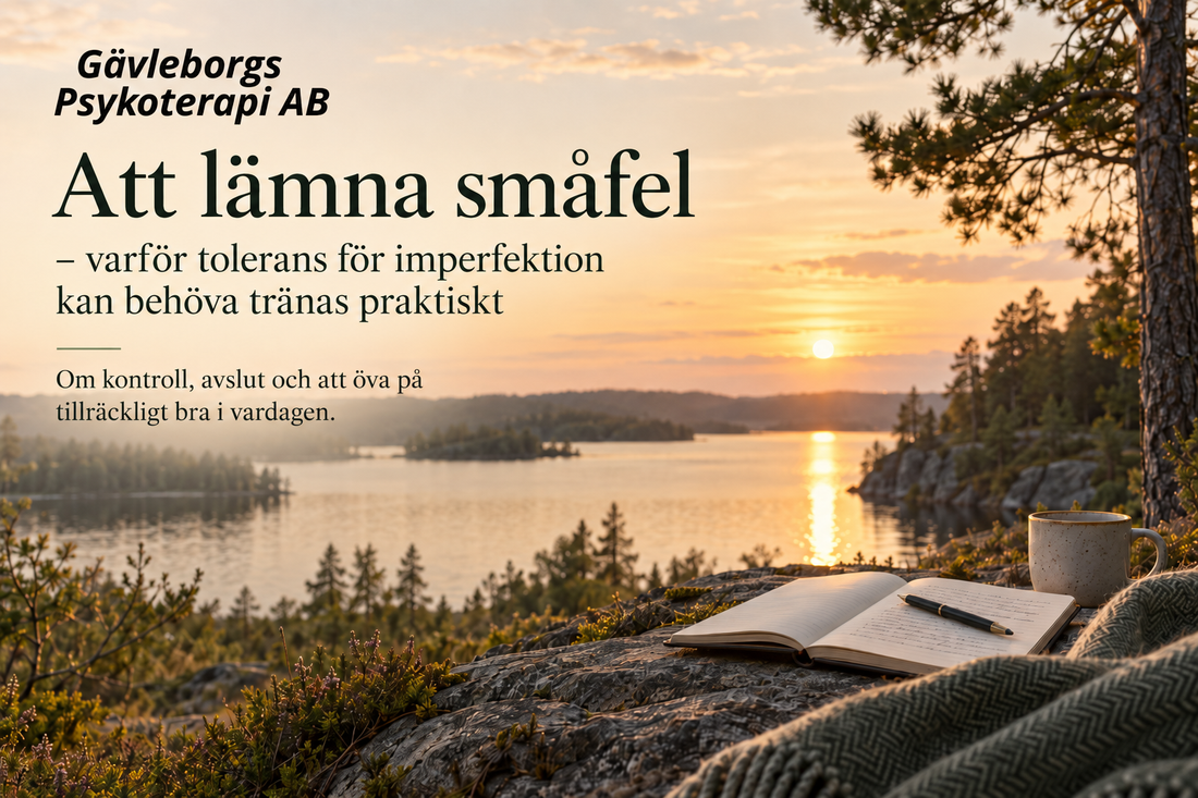 Att lämna småfel – varför tolerans för imperfektion kan behöva tränas praktiskt