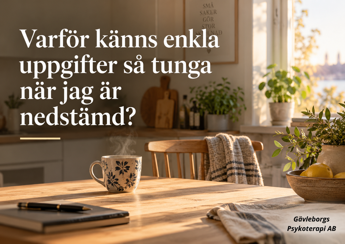 Varför känns enkla uppgifter så tunga när jag är nedstämd?