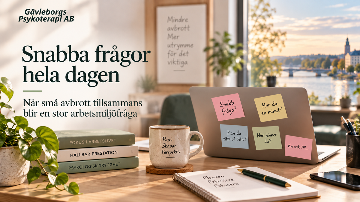 Snabba frågor hela dagen – när små avbrott tillsammans blir en stor arbetsmiljöfråga