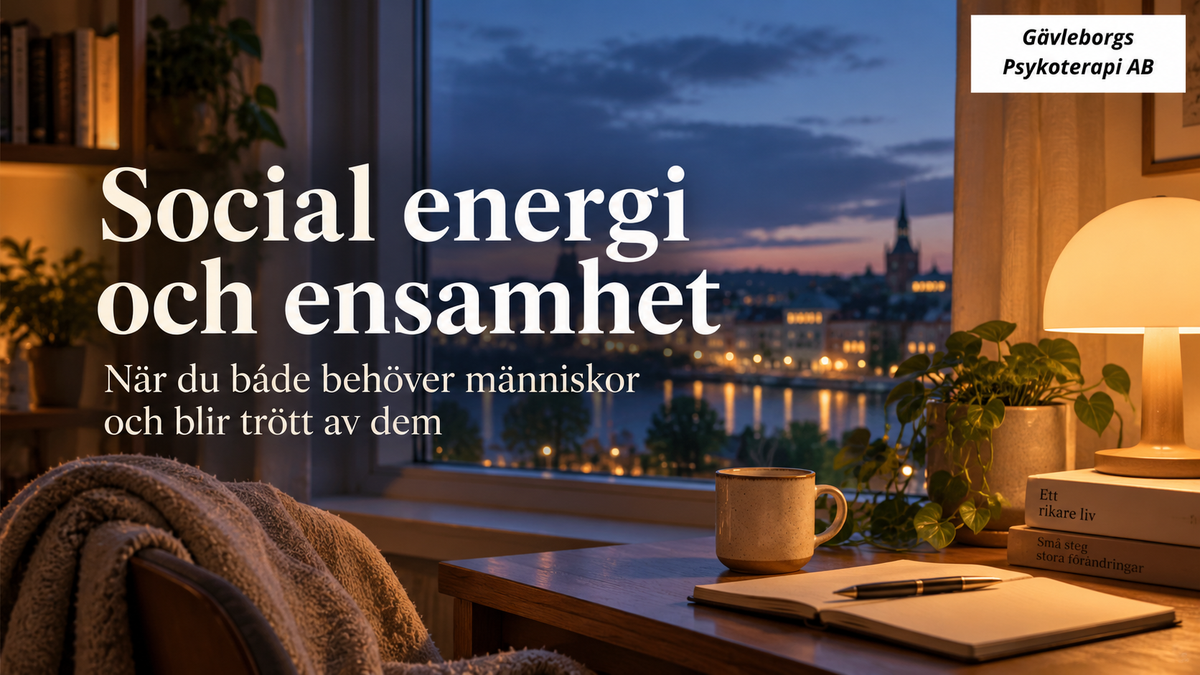 Social energi och ensamhet – när du både behöver människor och blir trött av dem