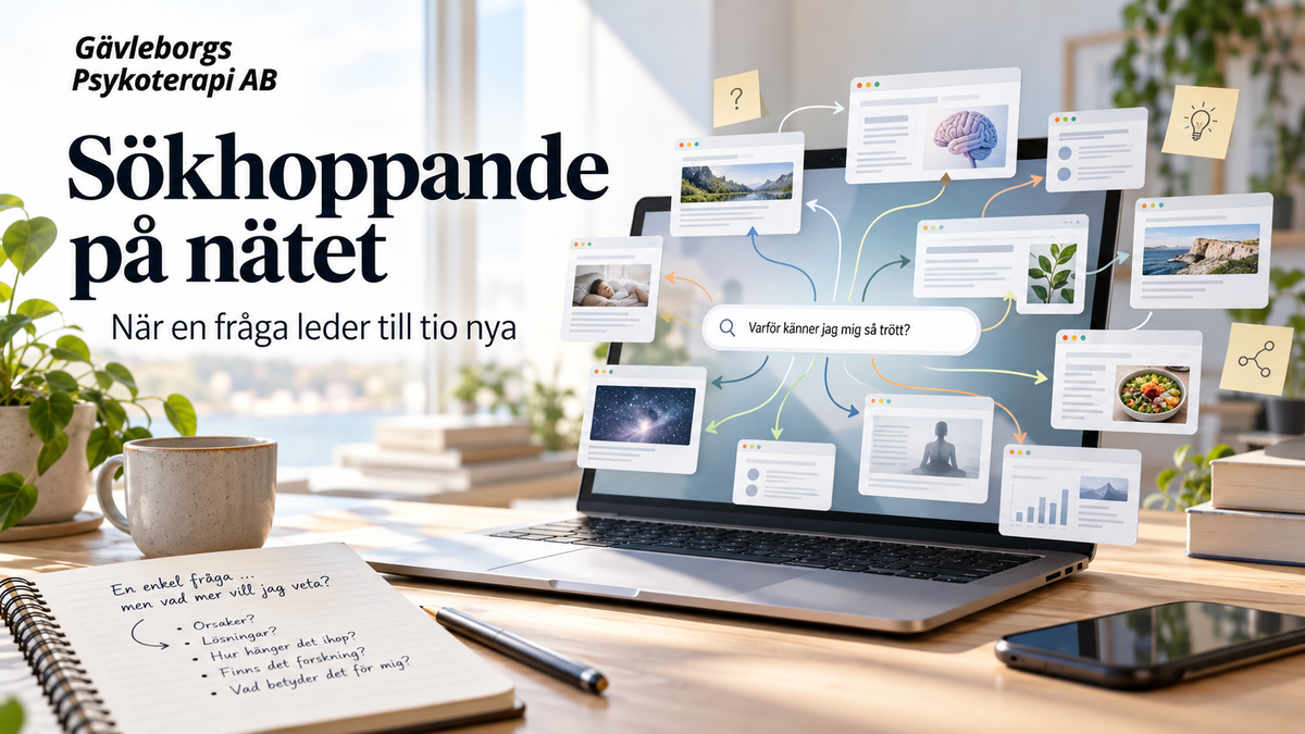 Sökhoppande på nätet – när en fråga leder till tio nya och fokus försvinner