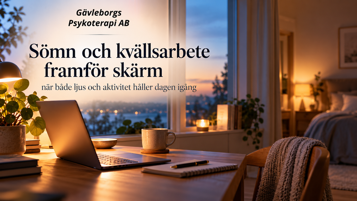 Sömn och kvällsarbete framför skärm – när både ljus och aktivitet håller dagen igång