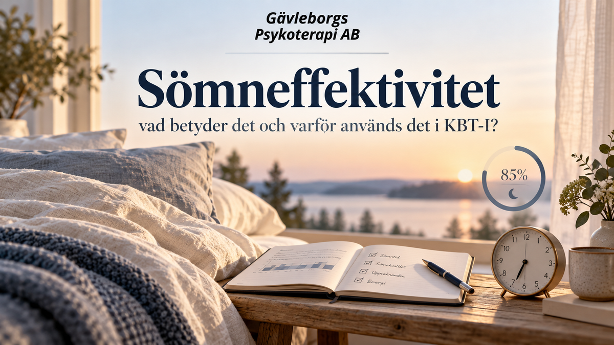 Sömneffektivitet – vad betyder det och varför används det i KBT-I?