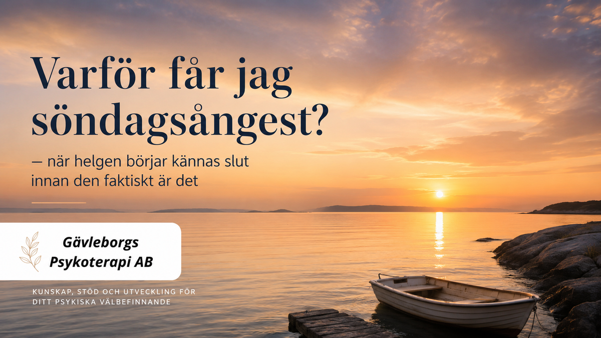 Varför får jag söndagsångest? – när helgen börjar kännas slut innan den faktiskt är det