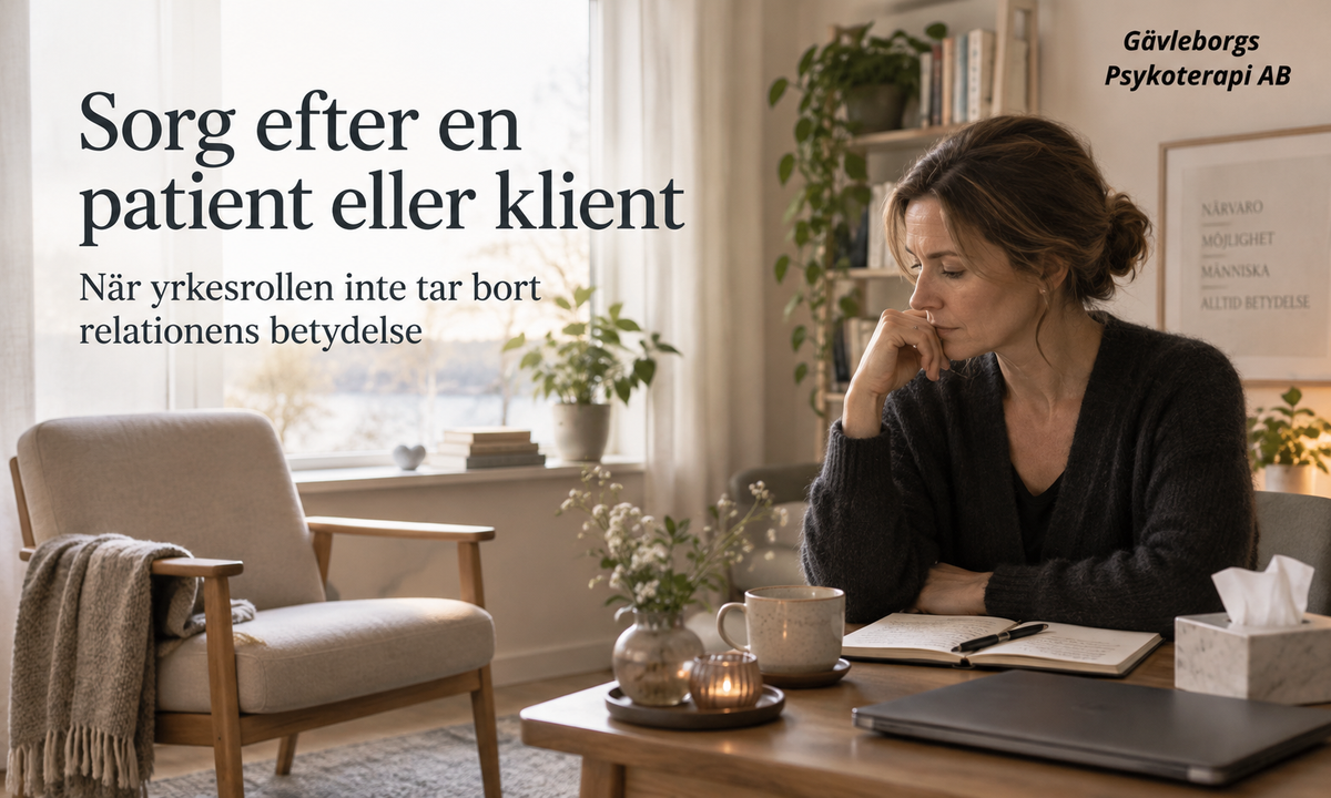 Sorg efter en patient eller klient – när yrkesrollen inte tar bort relationens betydelse