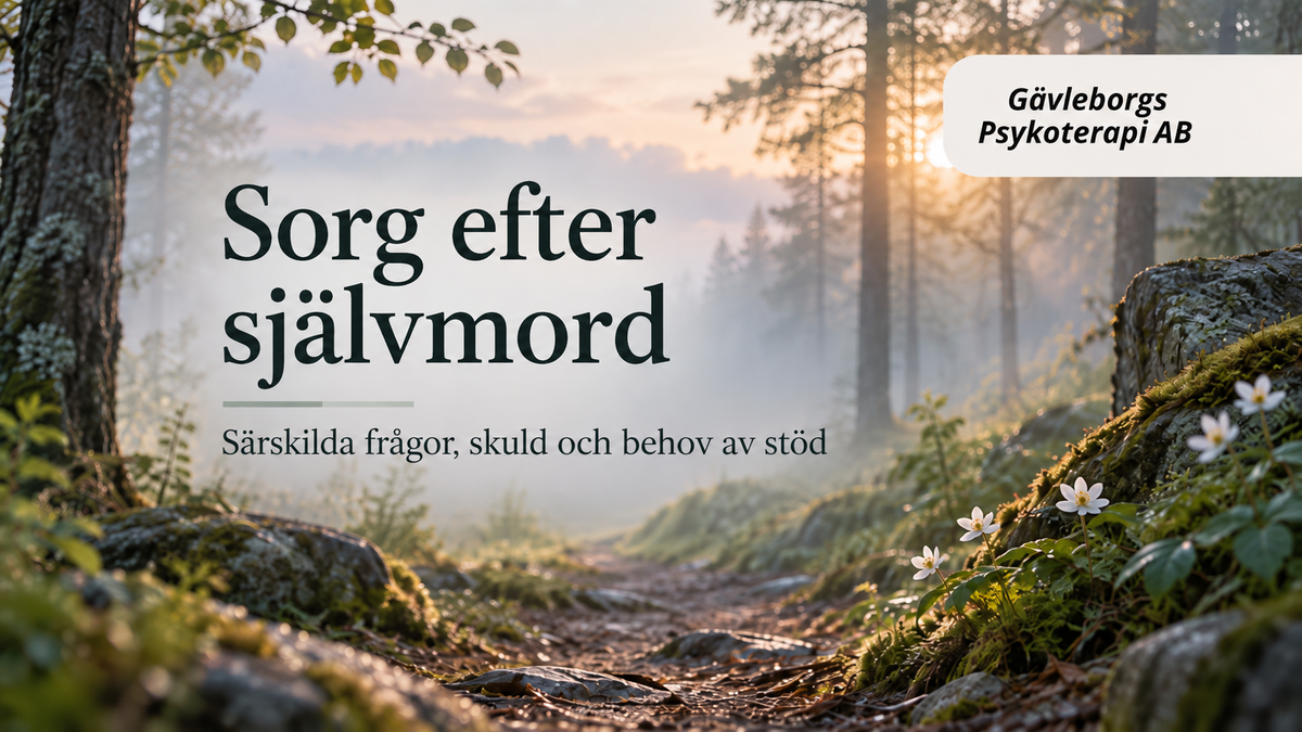 Sorg efter självmord – särskilda frågor, skuld och behov av stöd