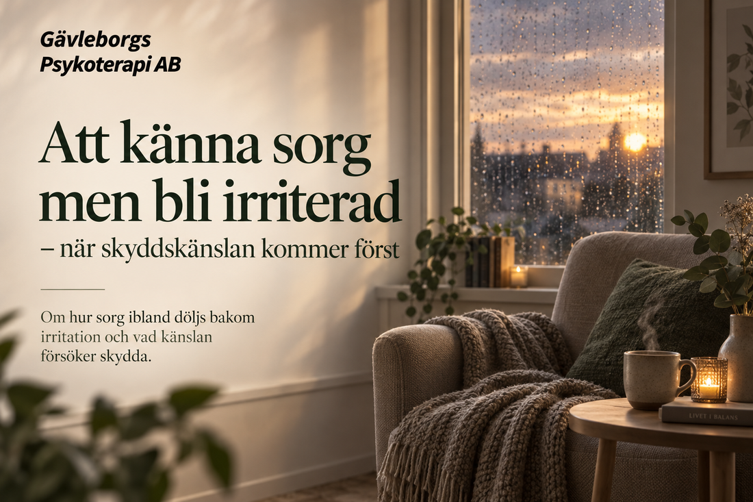 Att känna sorg men bli irriterad – när skyddskänslan kommer först