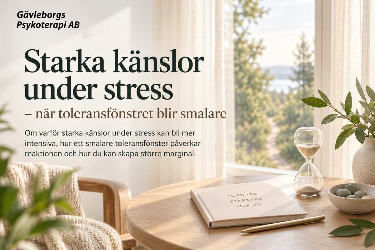 Starka känslor under stress – när toleransfönstret blir smalare