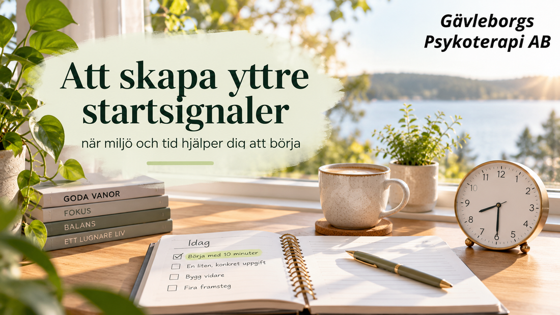 Att skapa yttre startsignaler – hur miljö och tid kan hjälpa när motivationen saknas