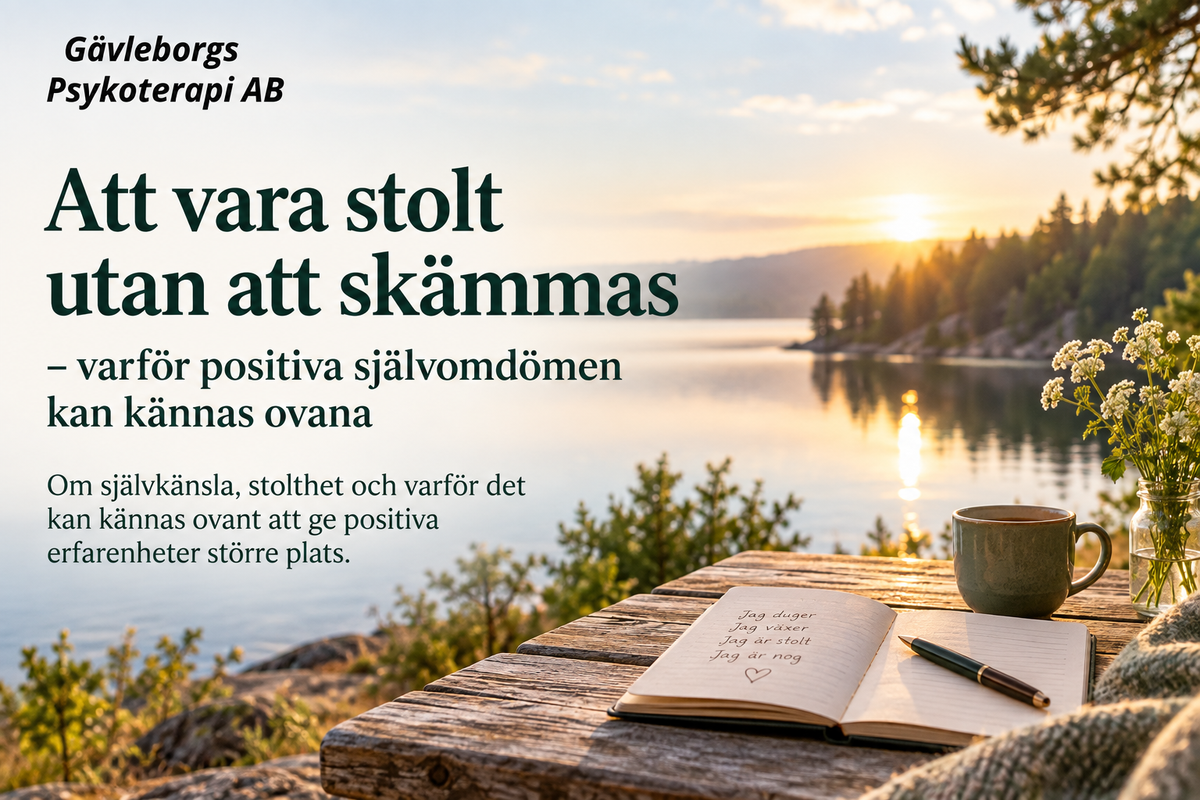 Att vara stolt utan att skämmas – varför positiva självomdömen kan kännas ovana